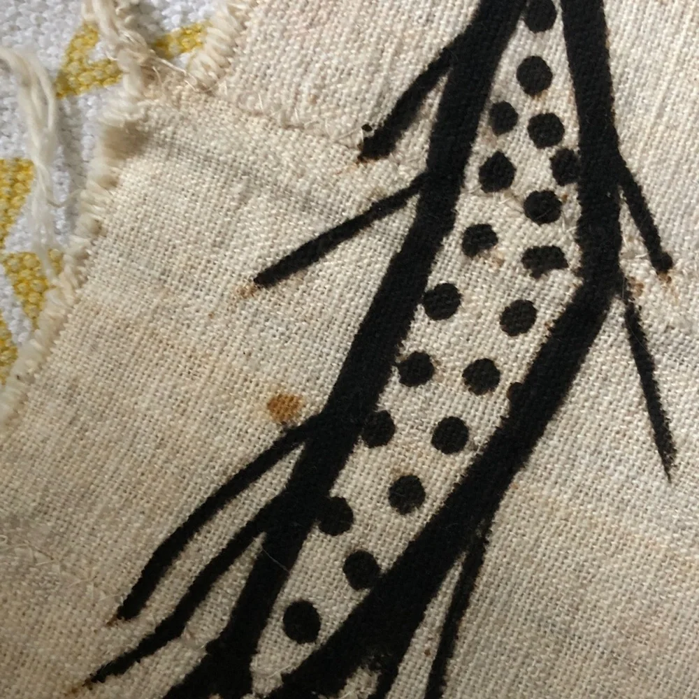 Authentic African Mud Cloth Senufo Korhogo Tapestry from the Ivory Coast